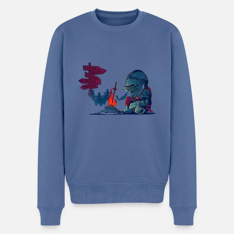 Dark deathtiny - Pull Premium bio Homme - bleu pigeon