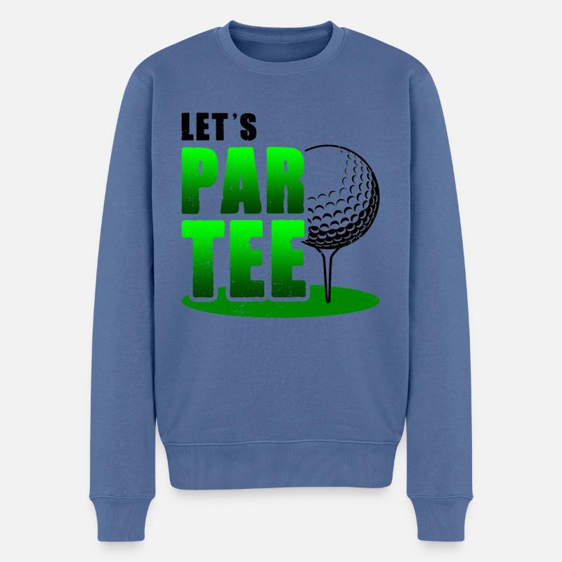Let's Par Tee Golf Player Golfing Golf Course Golf - Männer Premium Bio Pullover - Taubenblau