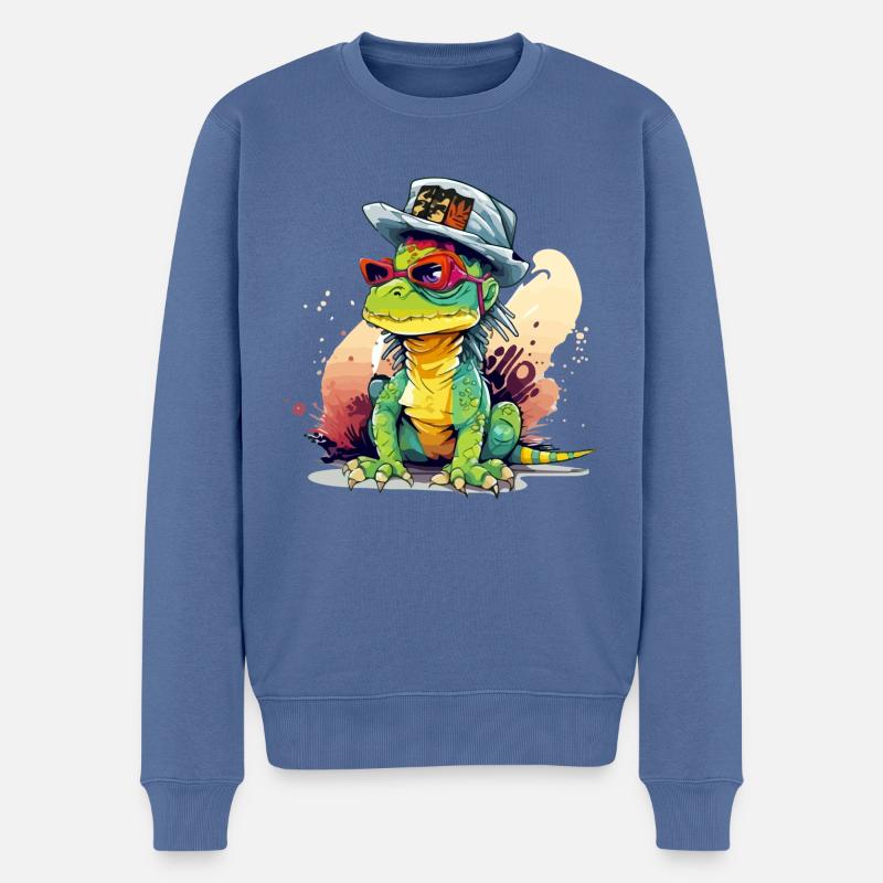 Kijo der Streuer - Männer Premium Bio Pullover - Taubenblau