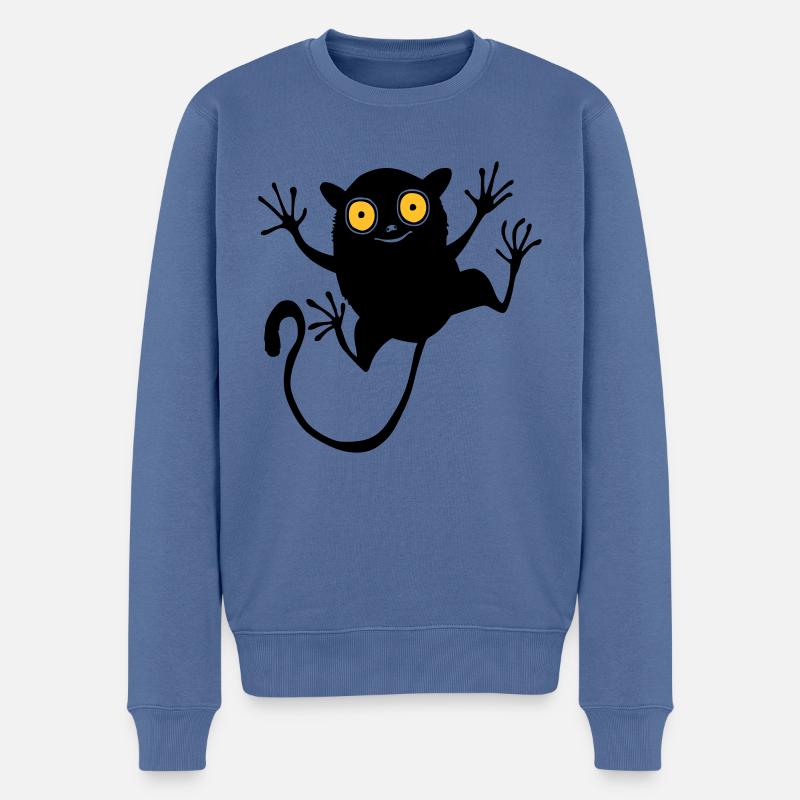 Koboldmaki (2 Farben) - Männer Premium Bio Pullover - Taubenblau
