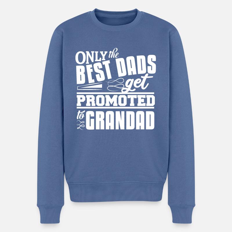 GROßVATER - Männer Premium Bio Pullover - Taubenblau