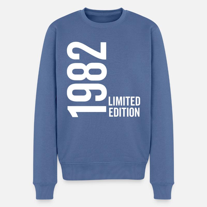 1982 Limited Edition - Männer Premium Bio Pullover - Taubenblau