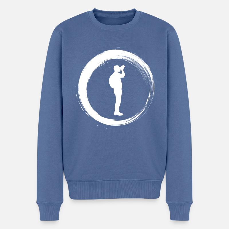 Sporty Hobby Leidenschaft Fotograf - Männer Premium Bio Pullover - Taubenblau