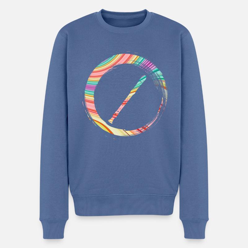 Sporty Hobby Leidenschaft Blockflöte - Männer Premium Bio Pullover - Taubenblau