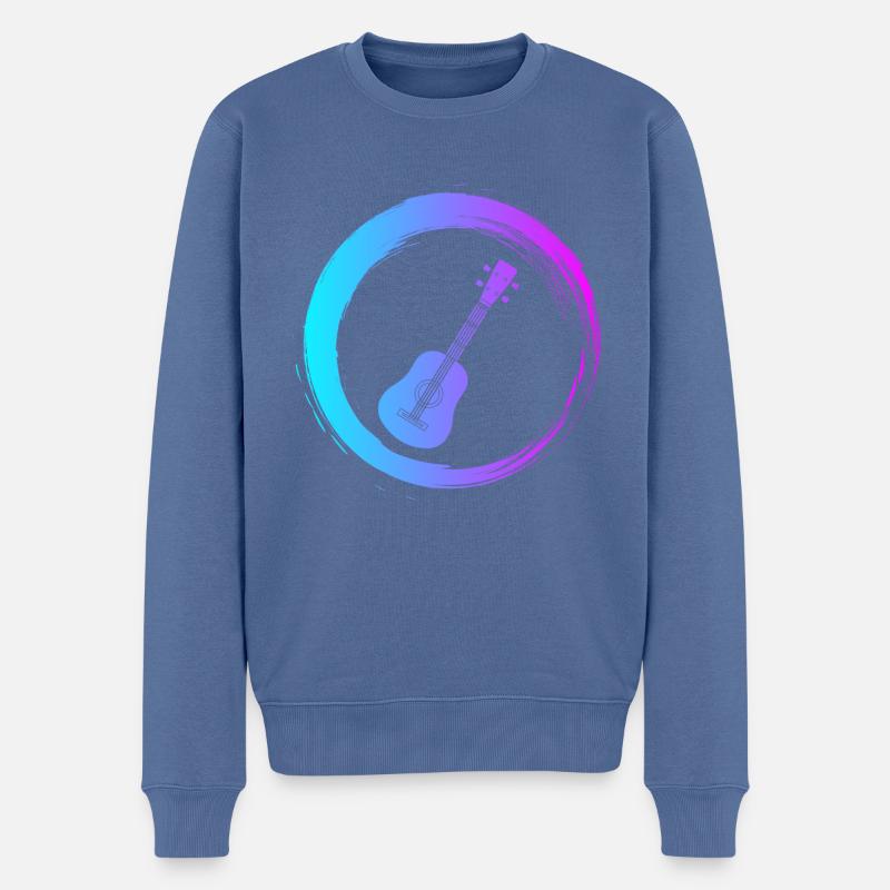 Sporty Hobby Leidenschaft Ukulele - Männer Premium Bio Pullover - Taubenblau