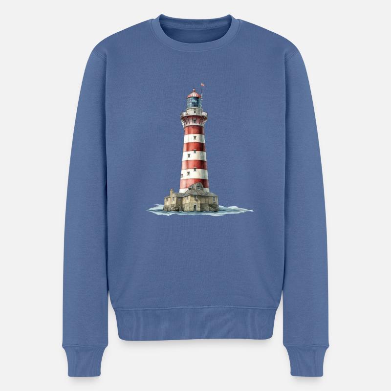 Fluorescent - Pull Premium bio Homme - bleu pigeon