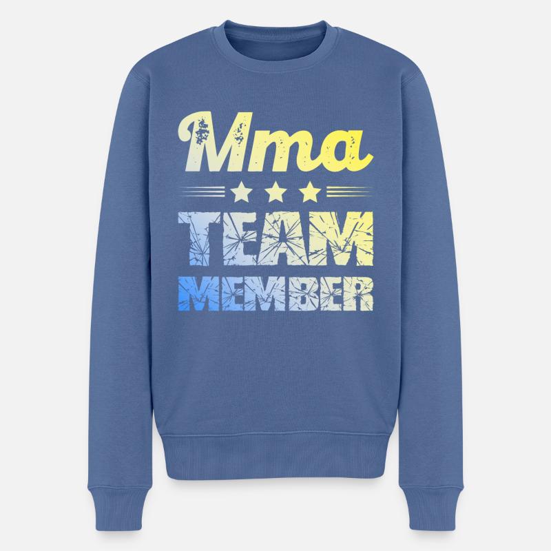 L’équipe Mma - Pull Premium bio Homme - bleu pigeon