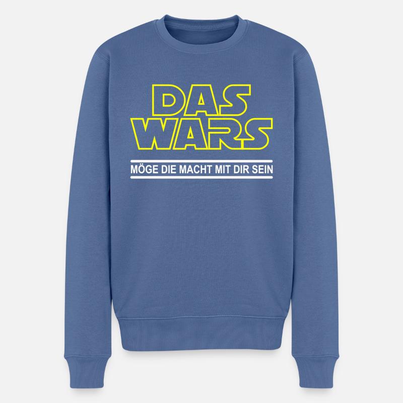 Das Wars, Möge die Macht mit die sein - Männer Premium Bio Pullover - Taubenblau