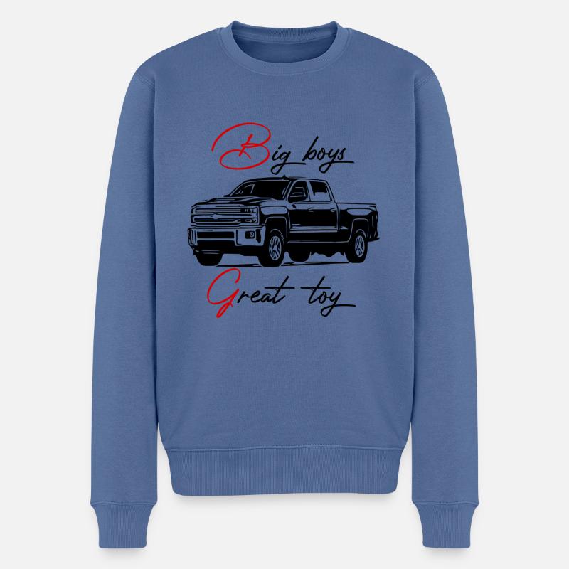 pick-up,offroader,geländewagen,jeep,transporter - Männer Premium Bio Pullover - Taubenblau