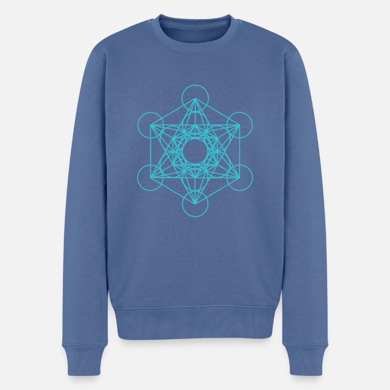 Metatrons Dés 18 - Pull Premium bio Homme - bleu pigeon