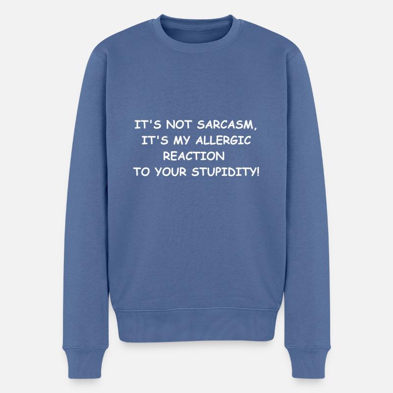 sarcasm - Pull Premium bio Homme - bleu pigeon