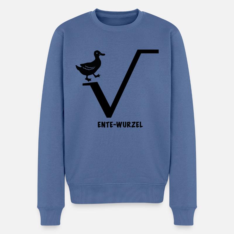 Ente Wurzel - Männer Premium Bio Pullover - Taubenblau