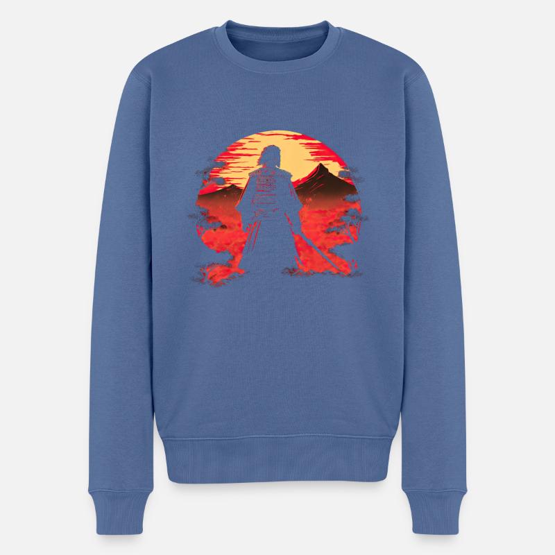 Guerrier samouraï - Pull Premium bio Homme - bleu pigeon