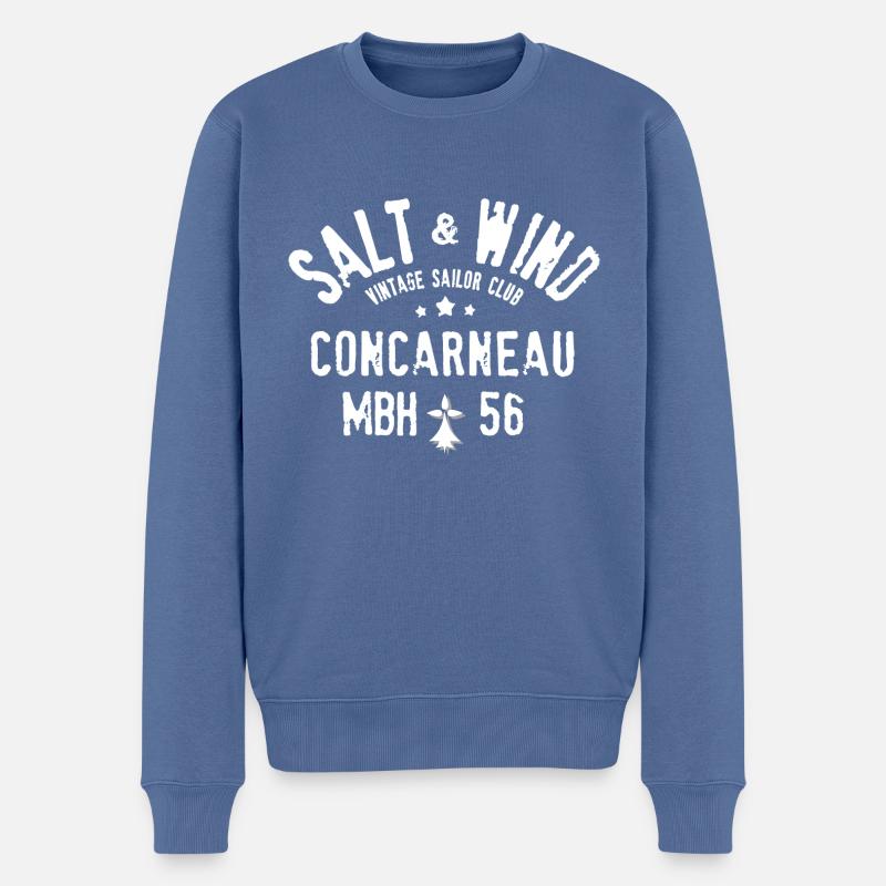Salt Wind Concarneau - Pull Premium bio Homme - bleu pigeon