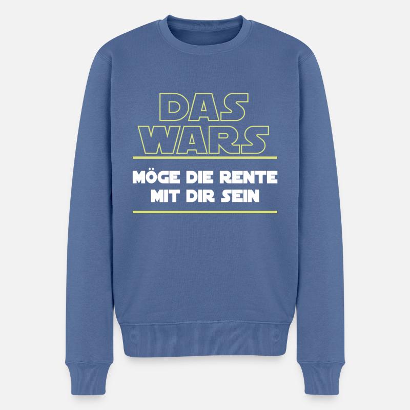 Das wars Rente star - Männer Premium Bio Pullover - Taubenblau