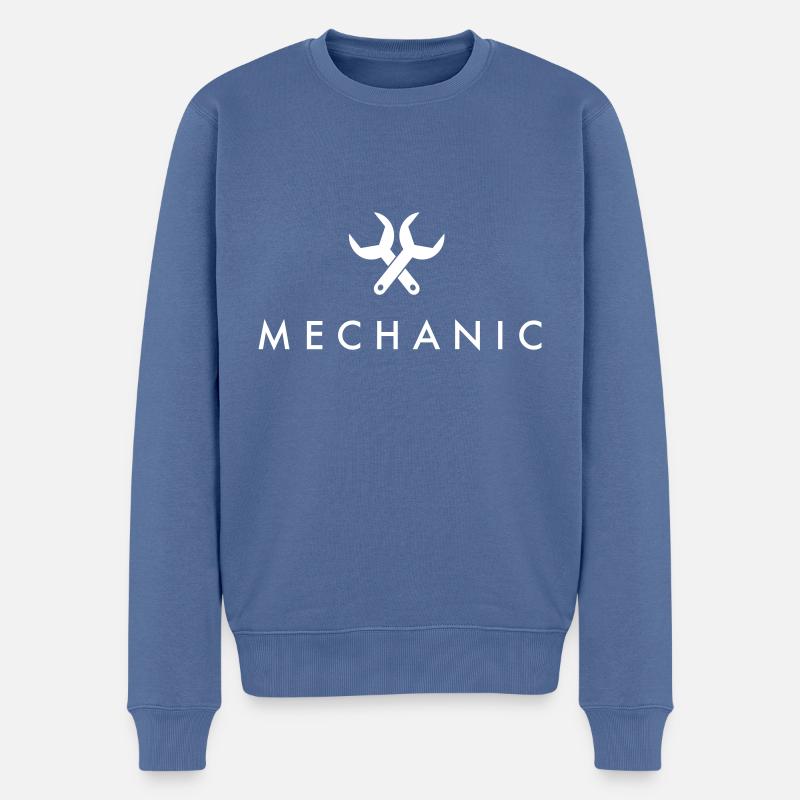 Mechaniker - Männer Premium Bio Pullover - Taubenblau