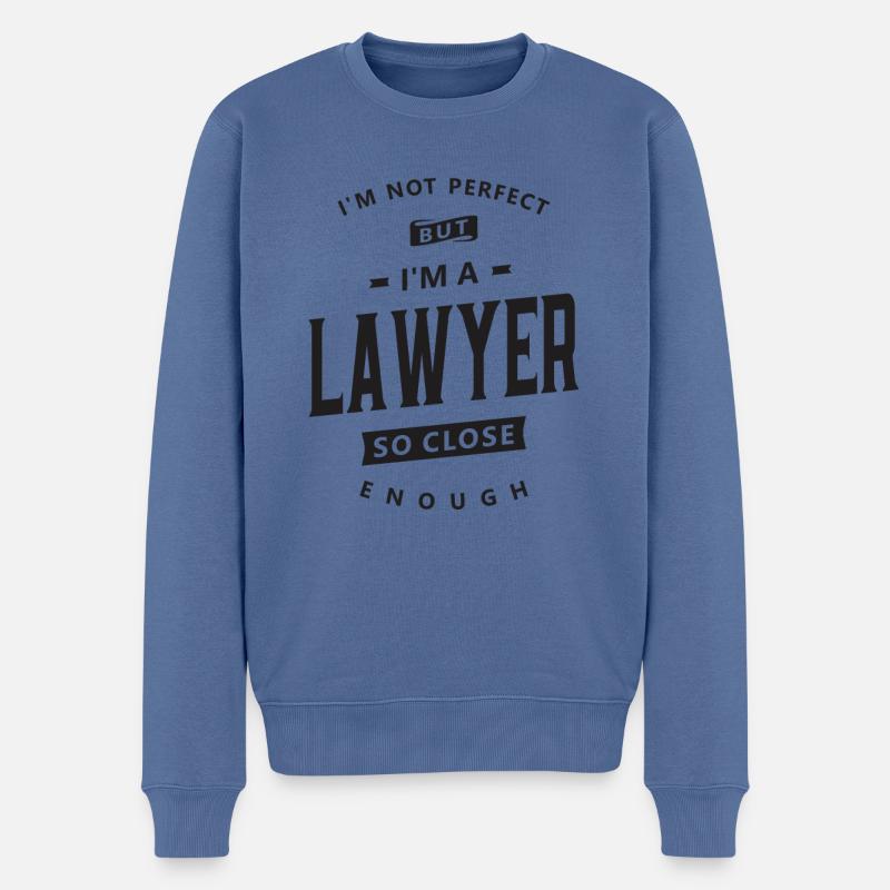 Rechtsanwalt Lustiger Beruf - Männer Premium Bio Pullover - Taubenblau