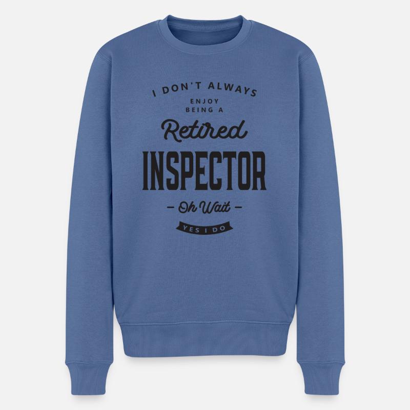 Inspektor Lustiger Beruf - Männer Premium Bio Pullover - Taubenblau