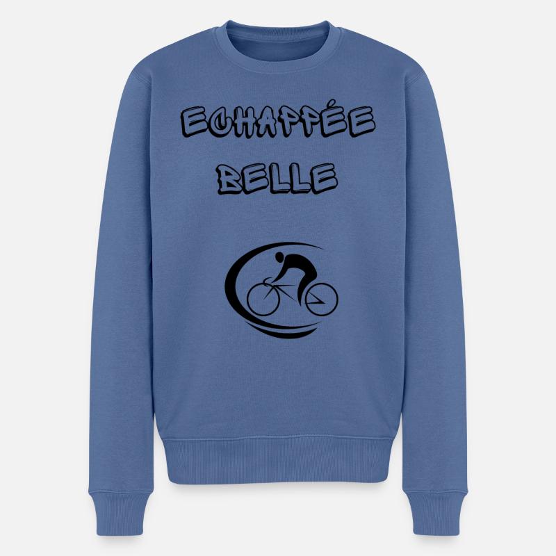 Echappée belle - Pull Premium bio Homme - bleu pigeon
