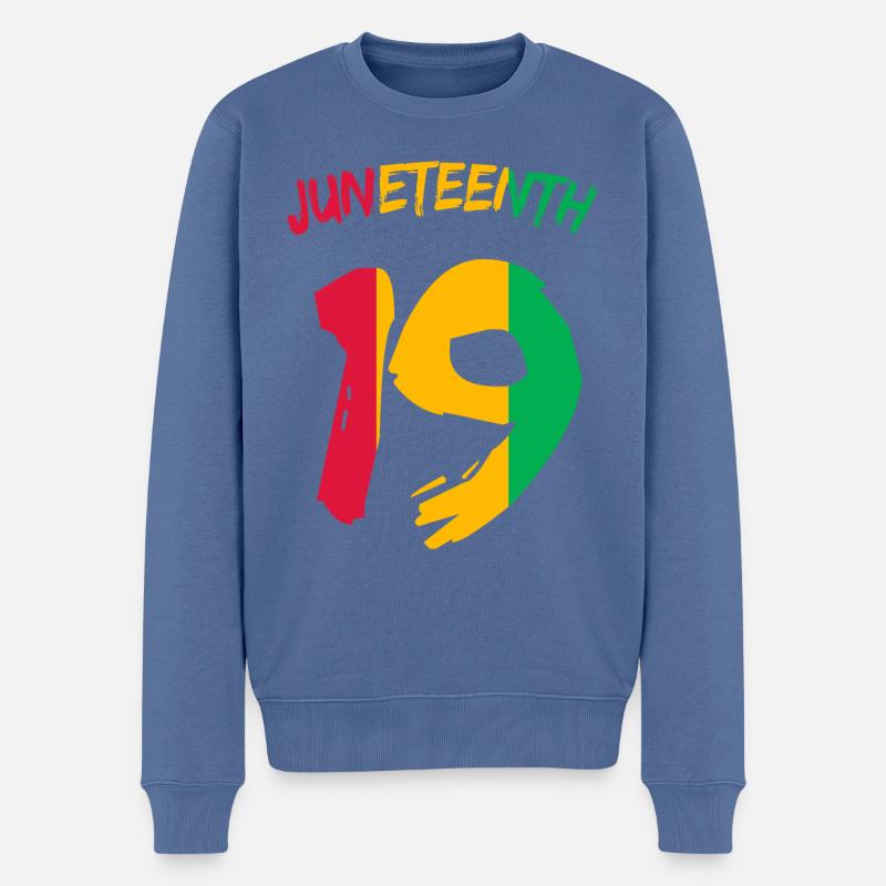 Juneteenth - Männer Premium Bio Pullover - Taubenblau