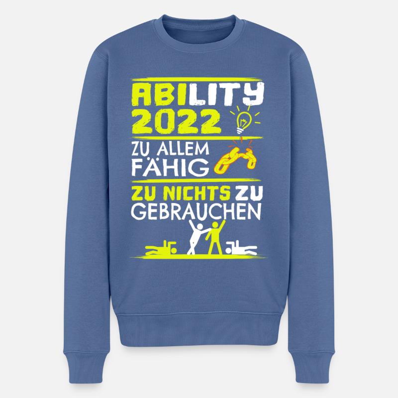Abitur 2022 - Ability Abimotto - Männer Premium Bio Pullover - Taubenblau