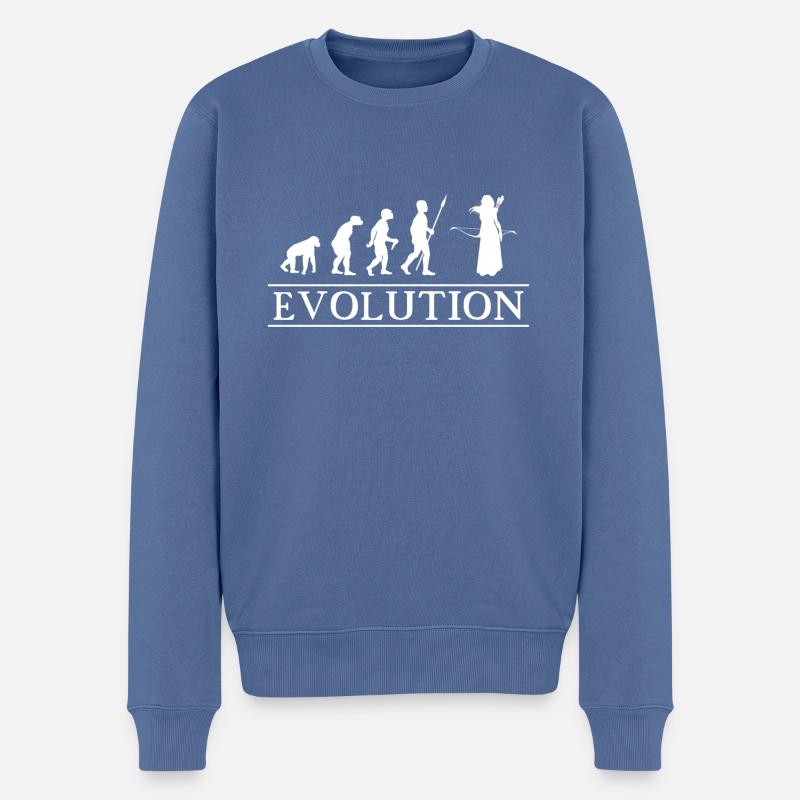 Gaming RPG Archery Evolution - Men's Premium Organic Jumper - stone blue