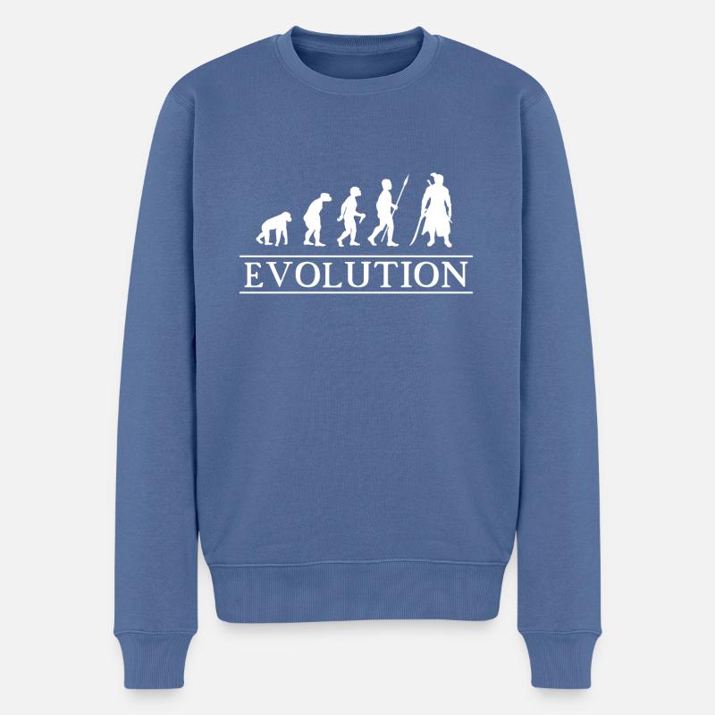 Evolution to Gaming RPG Samouraï - Pull Premium bio Homme - bleu pigeon