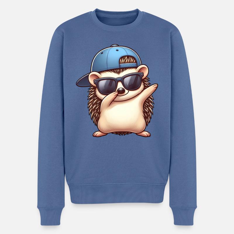 Casquette de baseball Hedgehog Cartoon Cool Dab Dabbing - Pull Premium bio Homme - bleu pigeon