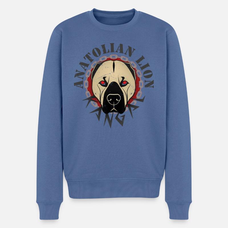 Kangal - Männer Premium Bio Pullover - Taubenblau