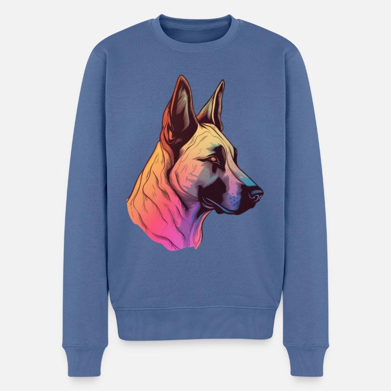 Belgian Malinois - Männer Premium Bio Pullover - Taubenblau