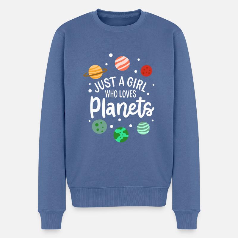 Voyage spatial des astronautes - Pull Premium bio Homme - bleu pigeon