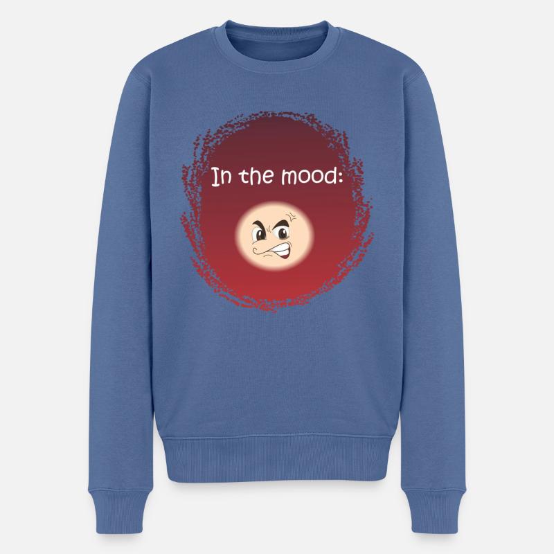 Dans l’ambiance - ANGRY - - Pull Premium bio Homme - bleu pigeon