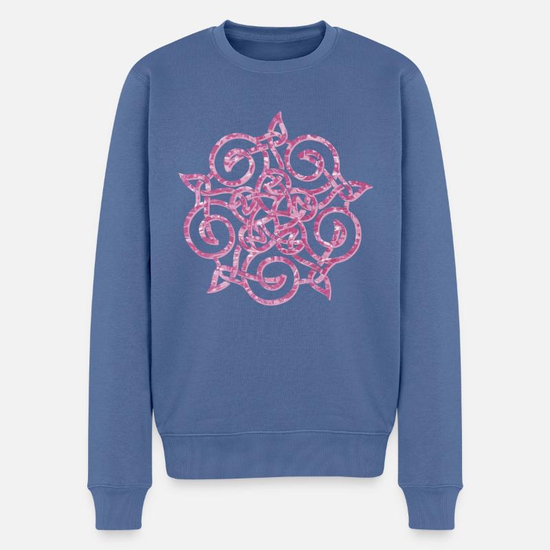 noeud celtique 20 e 60 - Pull Premium bio Homme - bleu pigeon