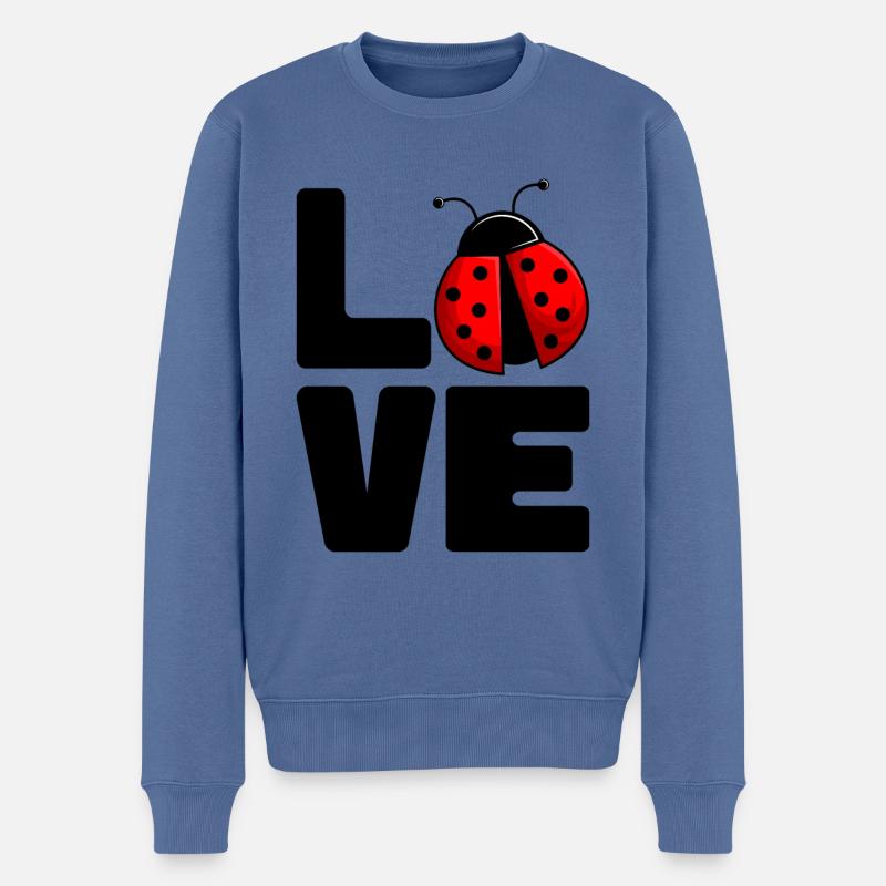 Marienkäfer - Männer Premium Bio Pullover - Taubenblau