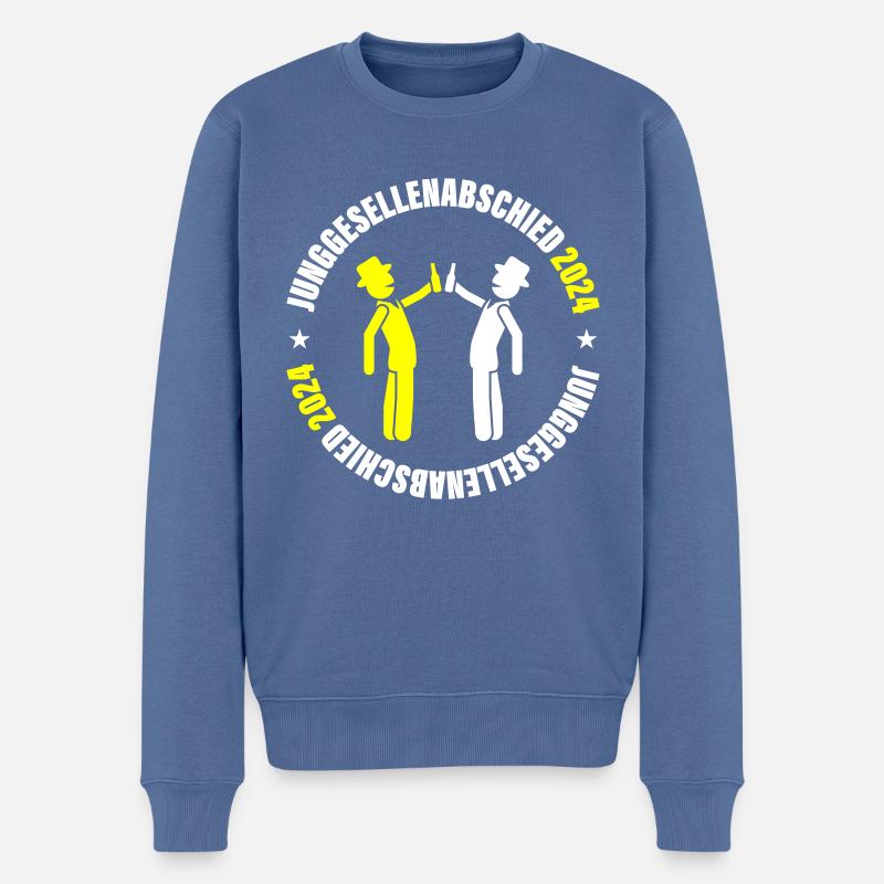 Junggesellenabschied 2024 - Männer Premium Bio Pullover - Taubenblau