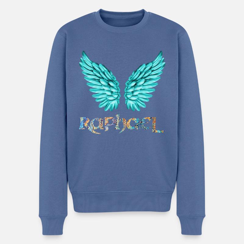 erzengel raphael e 120 - Männer Premium Bio Pullover - Taubenblau