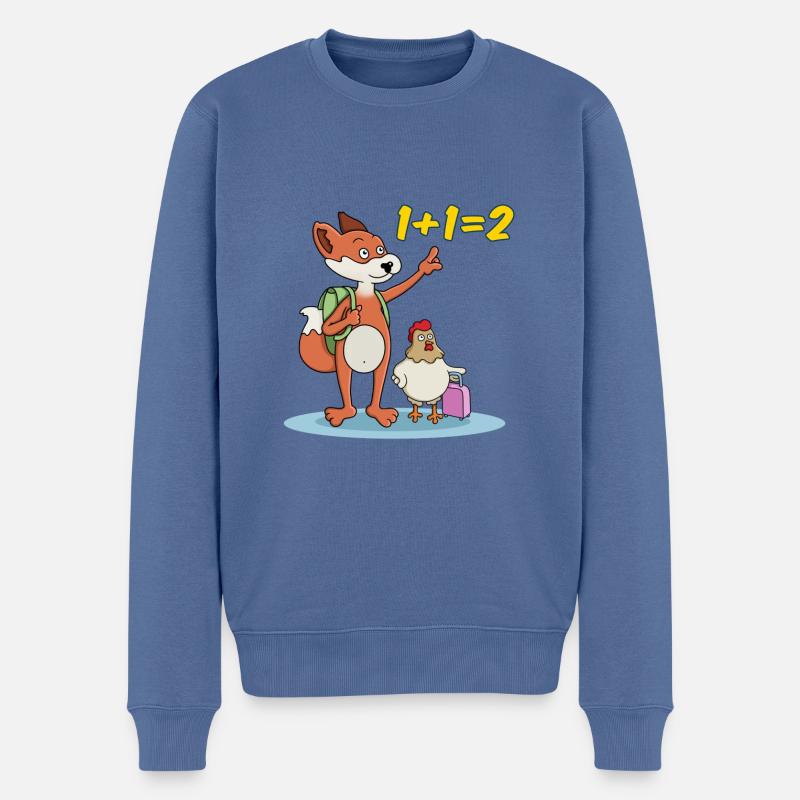 KOT GOUPI - Männer Premium Bio Pullover - Taubenblau