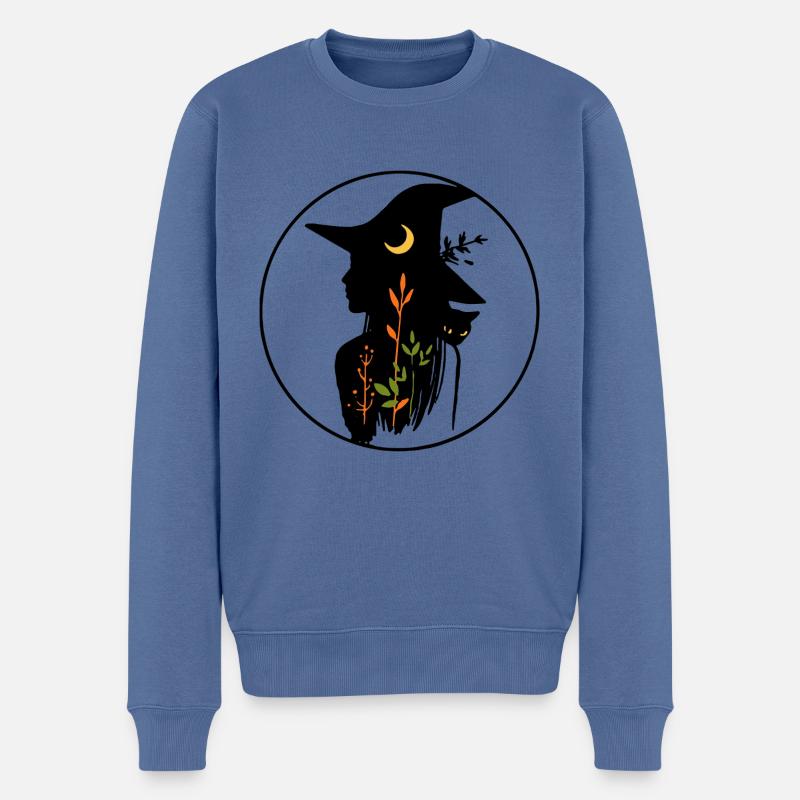 sorcière - Pull Premium bio Homme - bleu pigeon