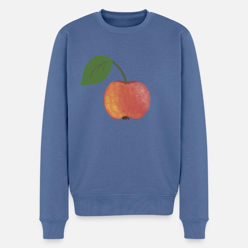Apfel - Männer Premium Bio Pullover - Taubenblau