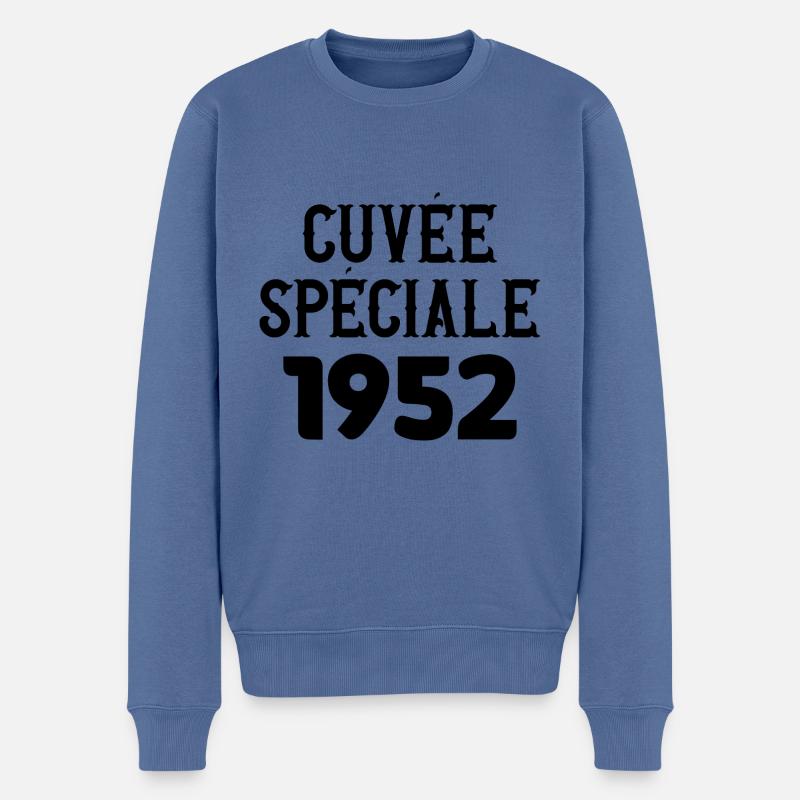 Cuvée spéciale 1952 - Pull Premium bio Homme - bleu pigeon