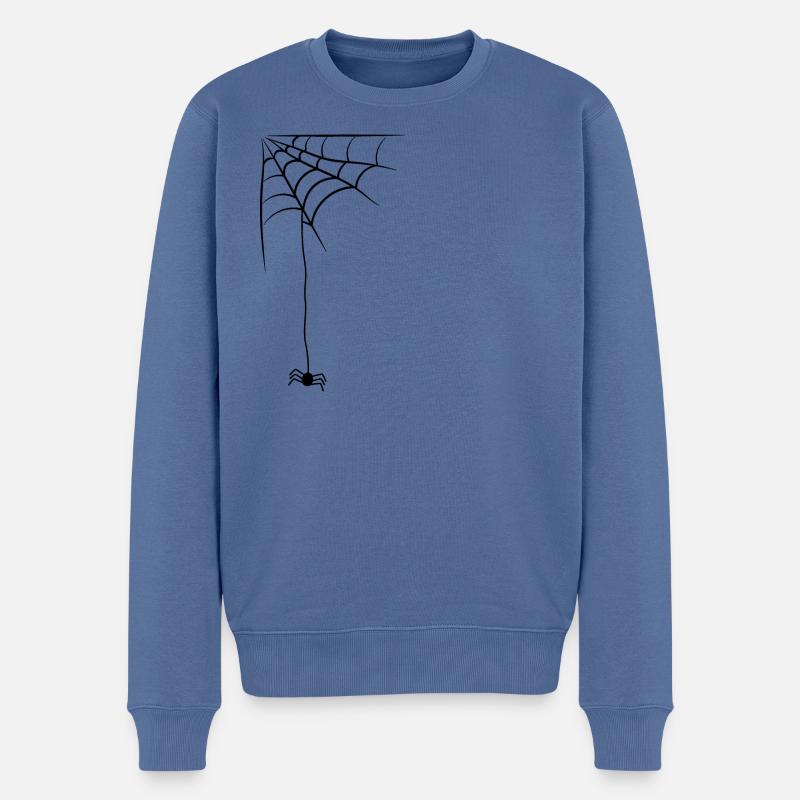 Spinne - Männer Premium Bio Pullover - Taubenblau