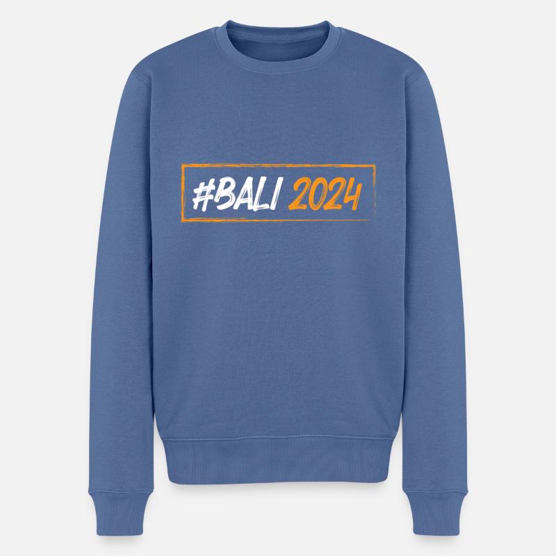 Bali 2024 - Männer Premium Bio Pullover - Taubenblau