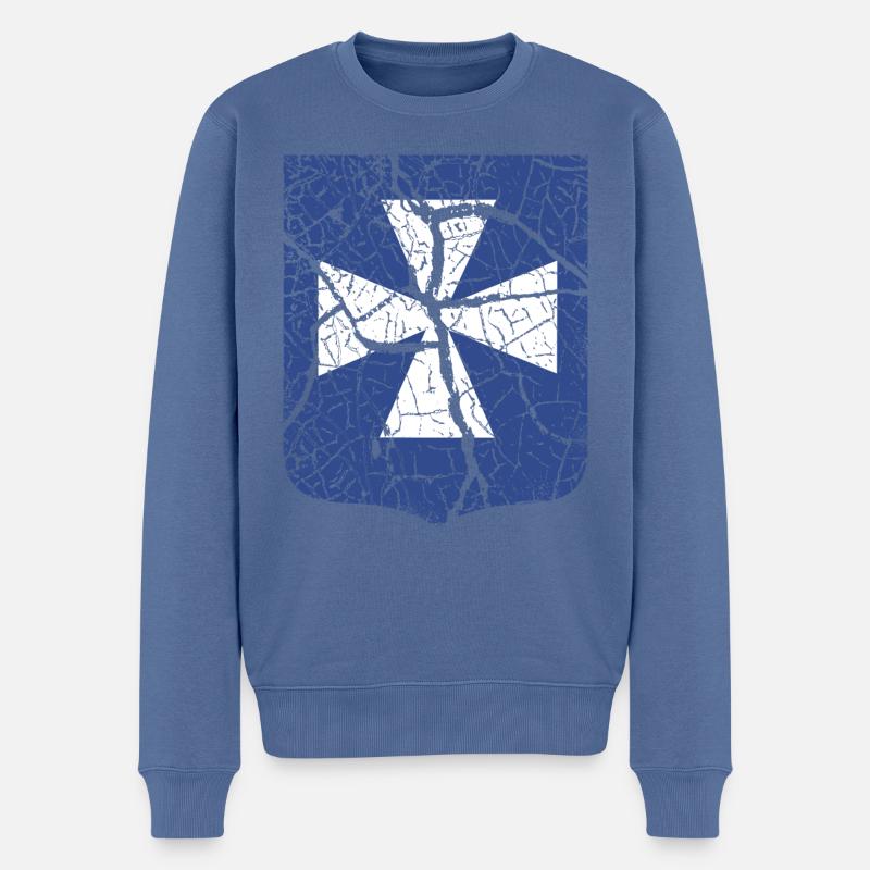 Rzeszów - Männer Premium Bio Pullover - Taubenblau
