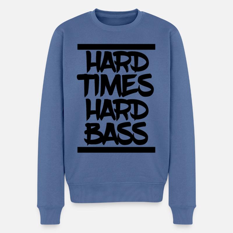 Harter Zeiten Harter Bass Rave Party Berlin BPM - Männer Premium Bio Pullover - Taubenblau