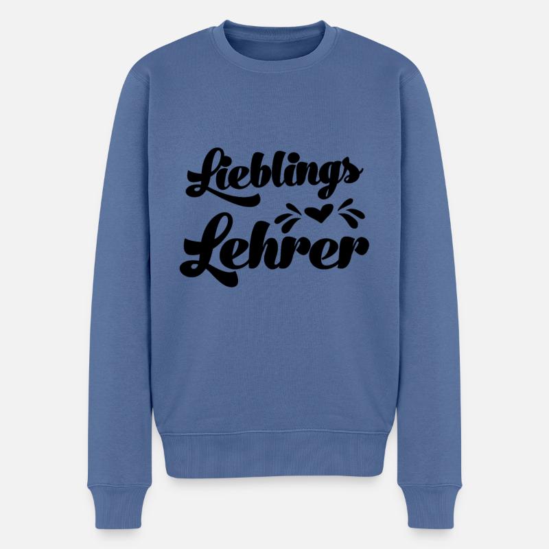 Bester Lehrer Lieblingslehrer Klassenlehrer - Männer Premium Bio Pullover - Taubenblau