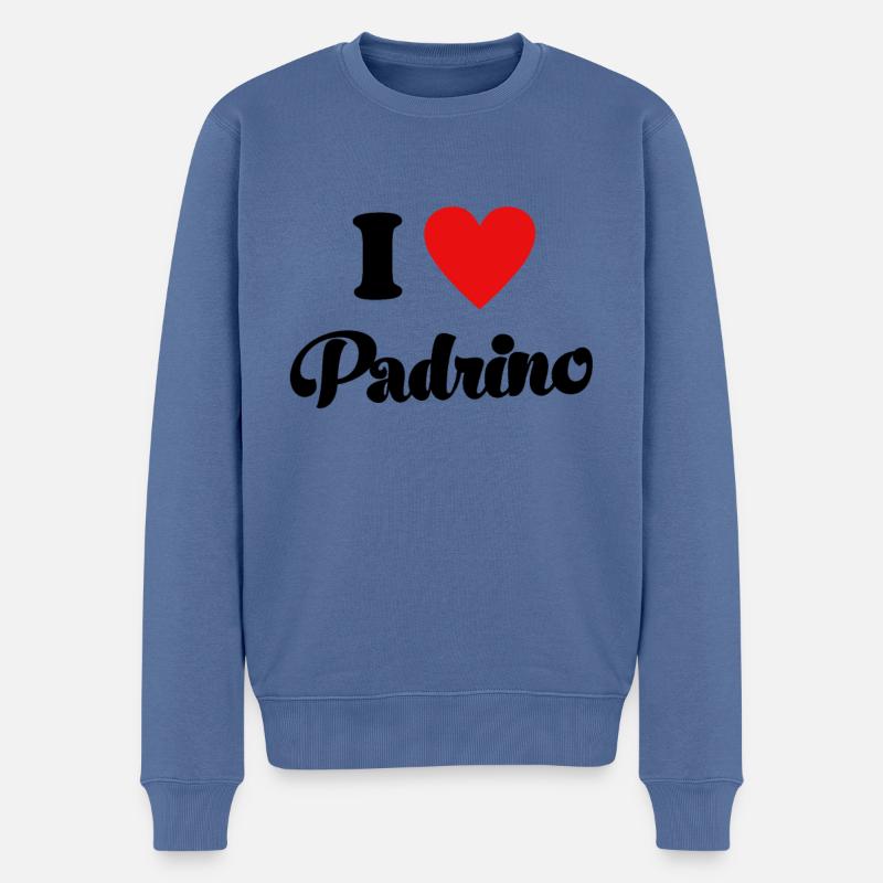 Parrain demander Espagne Parrain - Pull Premium bio Homme - bleu pigeon
