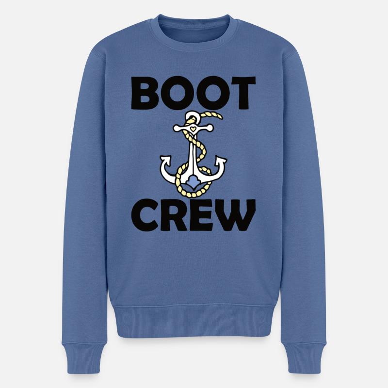 Boot Crew Boot Mannschaft Familie Freunde - Männer Premium Bio Pullover - Taubenblau