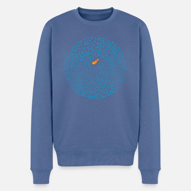 Pêcher dans la mer - Pull Premium bio Homme - bleu pigeon