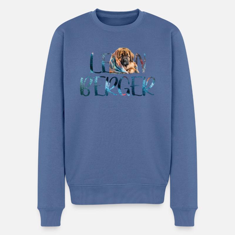 Leonberger - Pull Premium bio Homme - bleu pigeon