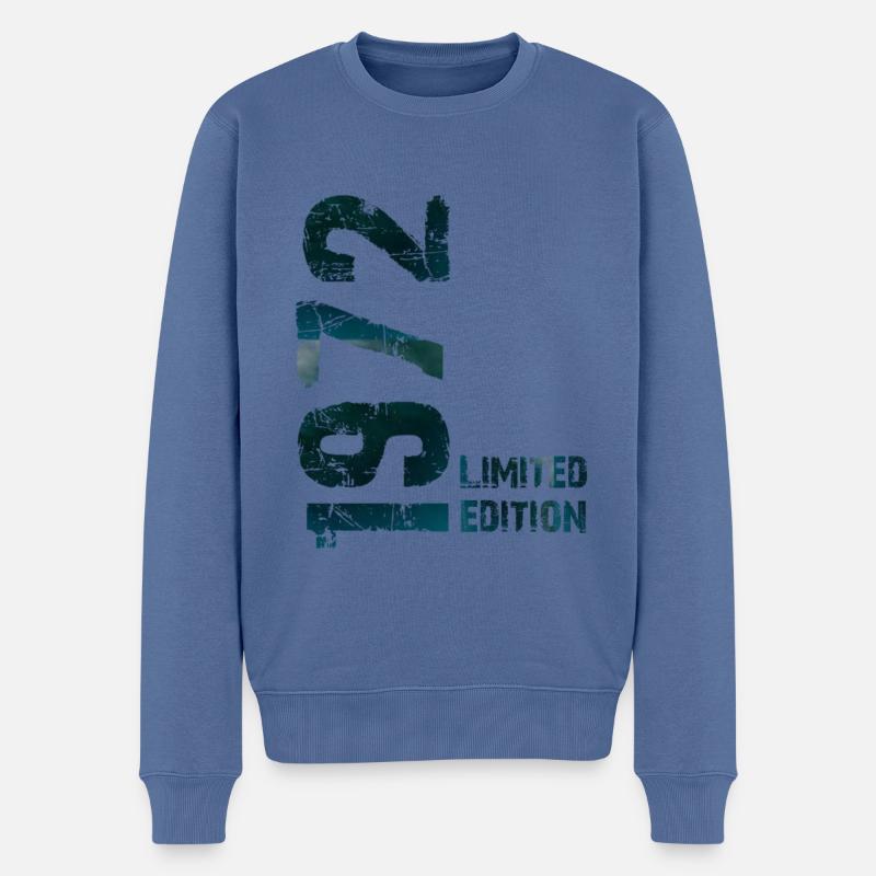 1972 - Männer Premium Bio Pullover - Taubenblau